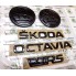Черные эмблемы 4 шт Skoda Octavia III A7 (2013-2020)